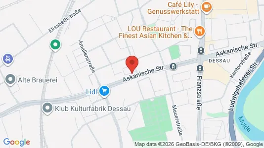 Apartments for rent i Dessau-Roßlau - kort over placeringen