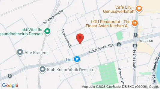Apartments for rent i Dessau-Roßlau - kort over placeringen