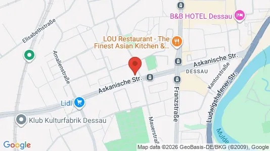Apartments for rent i Dessau-Roßlau - kort over placeringen