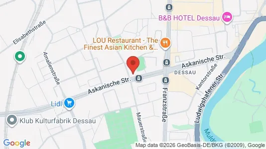 Apartments for rent i Dessau-Roßlau - kort over placeringen