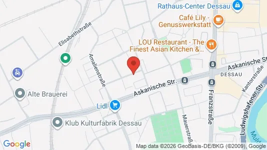 Apartments for rent i Dessau-Roßlau - kort over placeringen