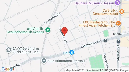 Apartments for rent i Dessau-Roßlau - kort over placeringen