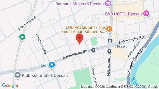 Apartments for rent i Dessau-Roßlau - kort over placeringen