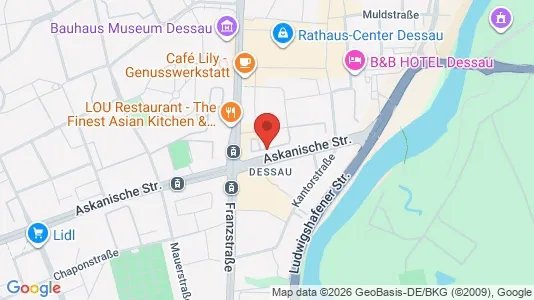 Apartments for rent i Dessau-Roßlau - kort over placeringen
