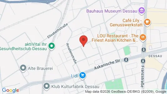 Apartments for rent i Dessau-Roßlau - kort over placeringen