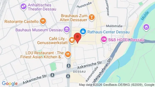 Apartments for rent i Dessau-Roßlau - kort over placeringen