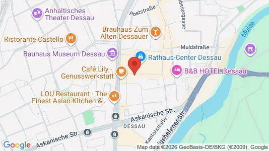 Apartments for rent i Dessau-Roßlau - kort over placeringen