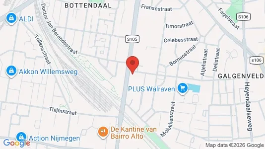Rooms for rent i Nijmegen - kort over placeringen