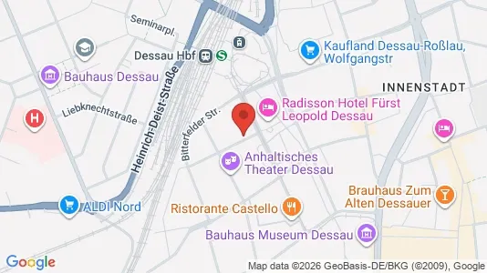 Apartments for rent i Dessau-Roßlau - kort over placeringen