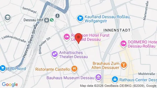 Apartments for rent i Dessau-Roßlau - kort over placeringen