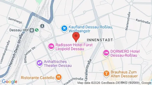Apartments for rent i Dessau-Roßlau - kort over placeringen