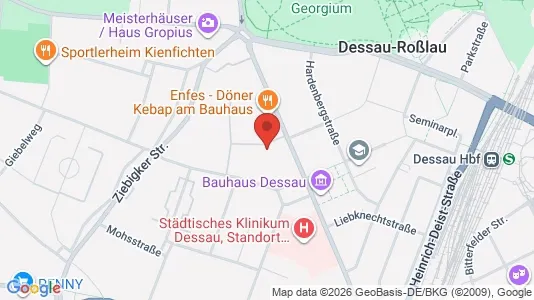 Apartments for rent i Dessau-Roßlau - kort over placeringen