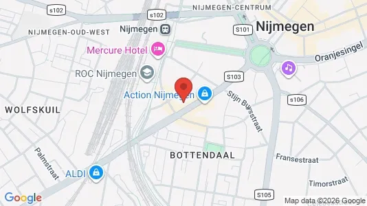 Rooms for rent i Nijmegen - kort over placeringen
