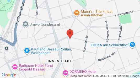 Apartments for rent i Dessau-Roßlau - kort over placeringen