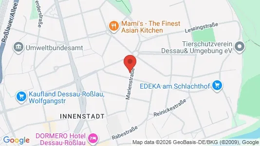 Apartments for rent i Dessau-Roßlau - kort over placeringen