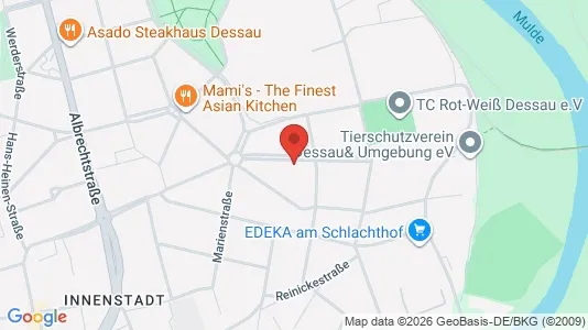 Apartments for rent i Dessau-Roßlau - kort over placeringen
