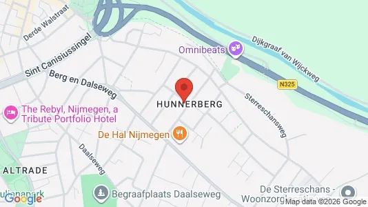 Rooms for rent i Nijmegen - kort over placeringen