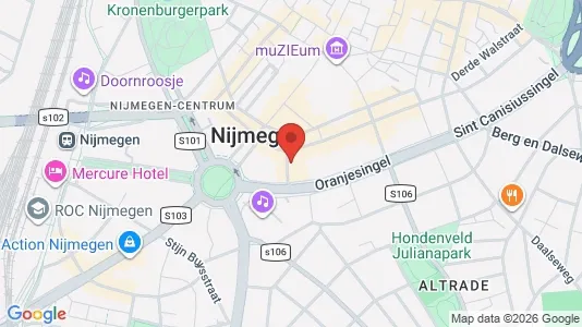 Apartments for rent i Nijmegen - kort over placeringen