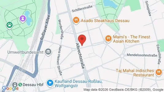 Apartments for rent i Dessau-Roßlau - kort over placeringen
