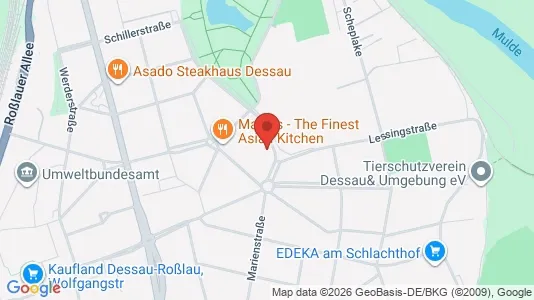 Apartments for rent i Dessau-Roßlau - kort over placeringen
