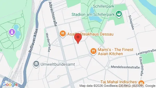 Apartments for rent i Dessau-Roßlau - kort over placeringen