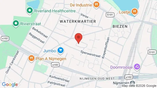 Apartments for rent i Nijmegen - kort over placeringen