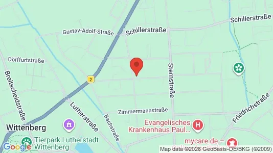 Apartments for rent i Wittenberg - kort over placeringen