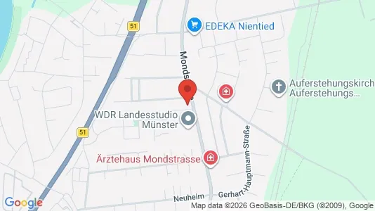 Apartments for rent i Münster - kort over placeringen