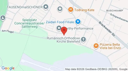Apartments for rent i Bielefeld - kort over placeringen