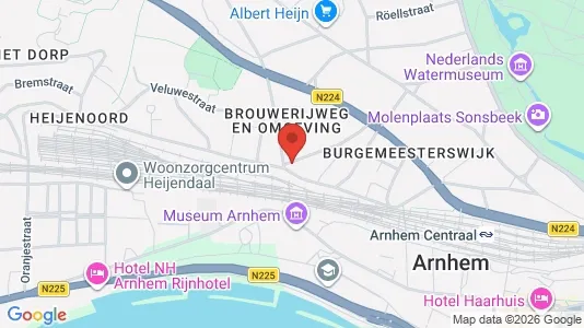 Rooms for rent i Arnhem - kort over placeringen