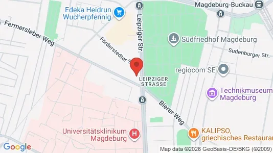 Apartments for rent i Magdeburg - kort over placeringen
