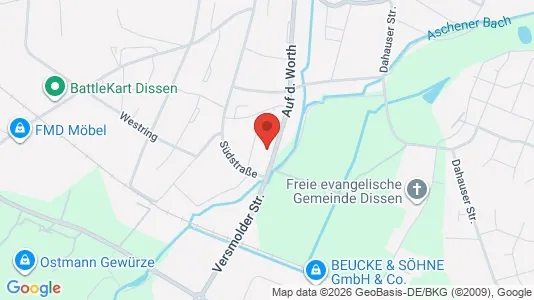 Apartments for rent i Osnabrück - kort over placeringen