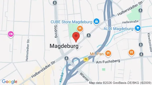Apartments for rent i Magdeburg - kort over placeringen