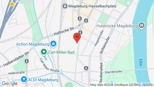 Apartments for rent i Magdeburg - kort over placeringen