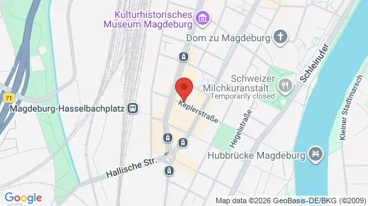 Apartments for rent i Magdeburg - kort over placeringen