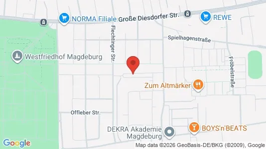 Apartments for rent i Magdeburg - kort over placeringen