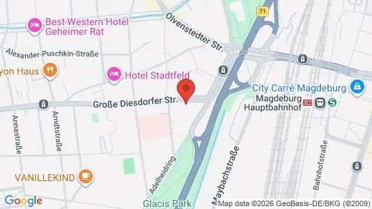 Apartments for rent i Magdeburg - kort over placeringen