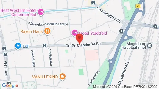Apartments for rent i Magdeburg - kort over placeringen