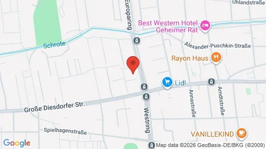 Apartments for rent i Magdeburg - kort over placeringen