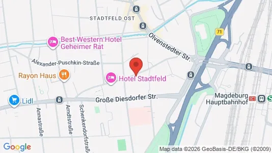 Apartments for rent i Magdeburg - kort over placeringen