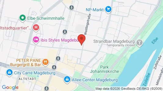 Apartments for rent i Magdeburg - kort over placeringen