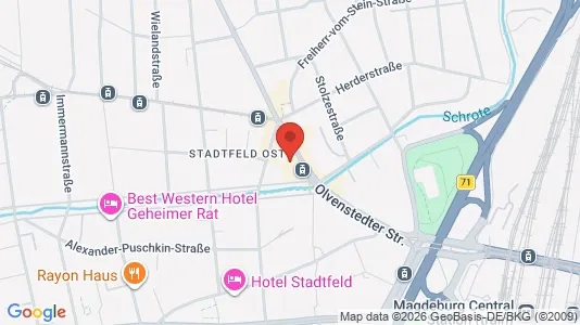 Apartments for rent i Magdeburg - kort over placeringen