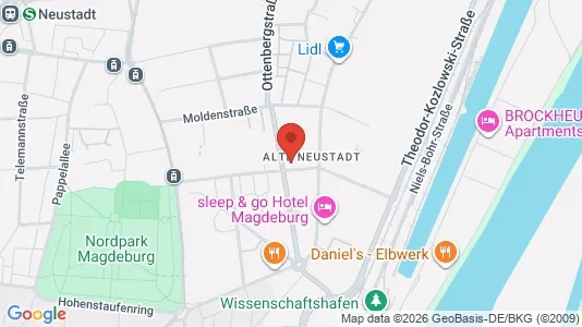 Apartments for rent i Magdeburg - kort over placeringen