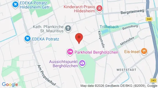 Apartments for rent i Hildesheim - kort over placeringen