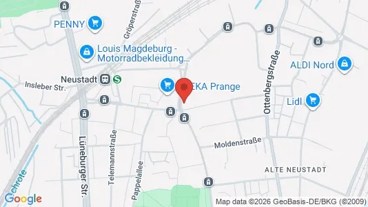 Apartments for rent i Magdeburg - kort over placeringen