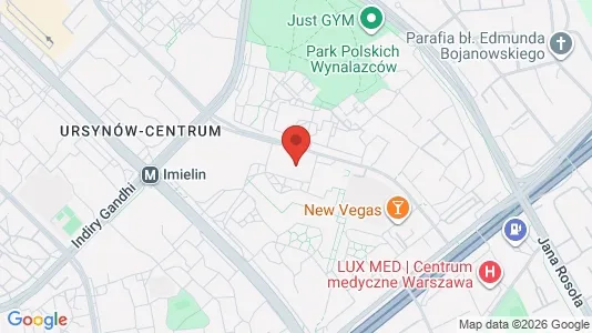 Apartments for rent i Warszawa Ursynów - kort over placeringen