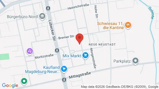 Apartments for rent i Magdeburg - kort over placeringen