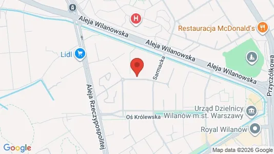 Apartments for rent i Warszawa Wawer - kort over placeringen