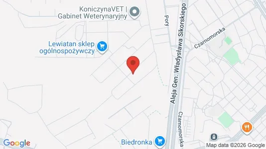 Apartments for rent i Warszawa Wawer - kort over placeringen