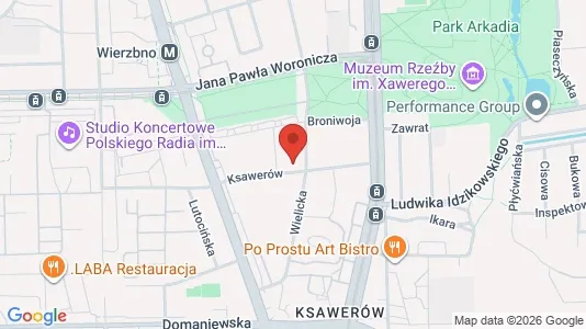 Apartments for rent i Warszawa Wawer - kort over placeringen